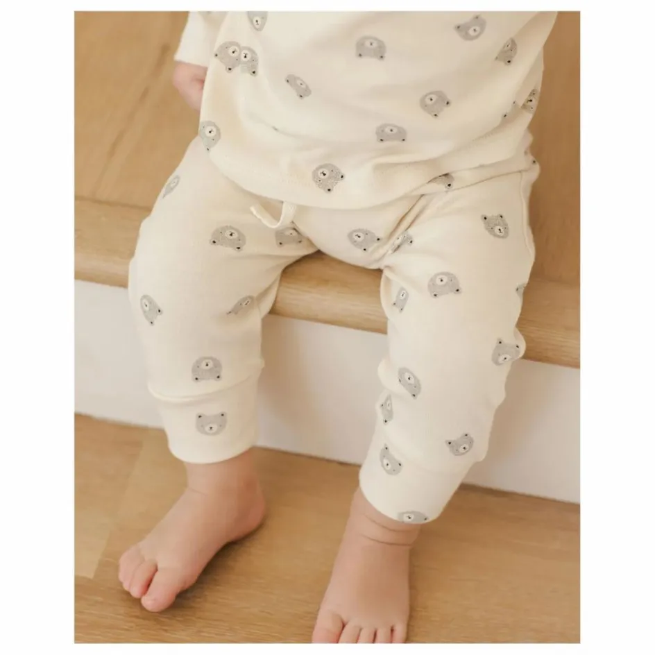 New Quincy Mae Pantalon Ours Coton Bio | Ecru