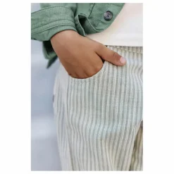 Tartine et Chocolat Pantalon Rayé | Vert céladon
