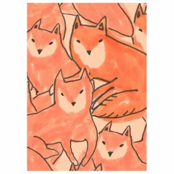 Online Papier peint Fox croud Enfant Papiers Peints|Déco Murale Enfant