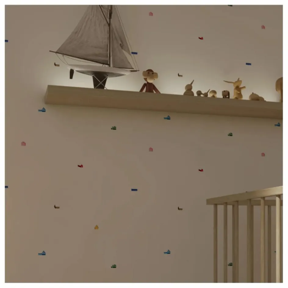 Online Season Paper Papier peint Maisons Multicolore