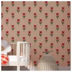 Season Paper Papier Peint Tulipe Joyeuse|Enfant Papiers Peints|Déco Murale Enfant