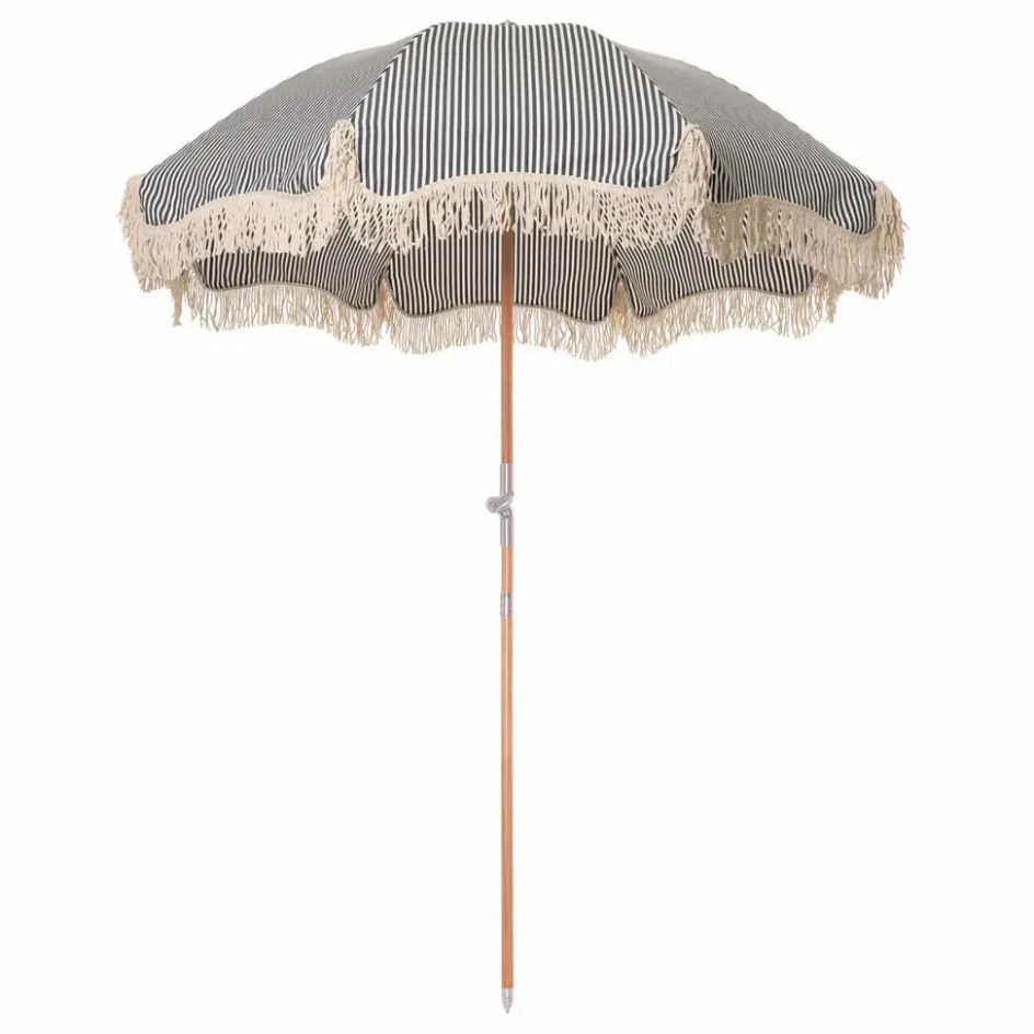 Online Business & Pleasure Co. Parasol frangé Premium | Bleu marine