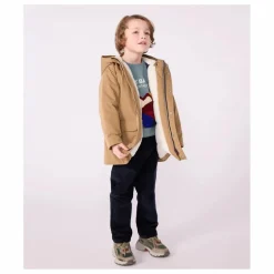 Hot Petit Bateau Parka Mi Longue Unie | Marron