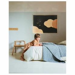 Nobodinoz Parure de lit Wabi-Sabi Blue Grid | Bleu