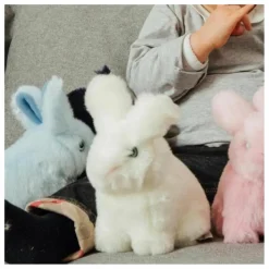 Discount La Pelucherie Peluche Lapin Léon 15 cm | Blanc