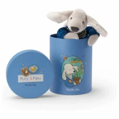 Moulin Roty Peluche Pilou et sa boîte Bleu