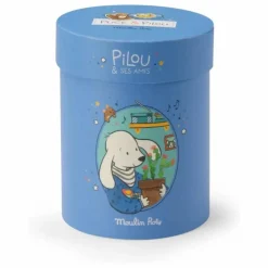 Moulin Roty Peluche Pilou et sa boîte Bleu