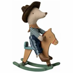 Clearance Maileg Petit frère souris Cowboy et son cheval Multicolore