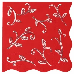 Sale Meri Meri Petites serviettes Noël motifs Block Print - set de 16 Multicolore