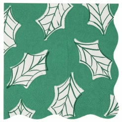 Sale Meri Meri Petites serviettes Noël motifs Block Print - set de 16 Multicolore