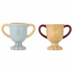 Bloomingville Mini Petites tasses en céramique Trophée - Set de 2|Enfant Vaisselle Enfant