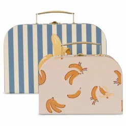 Best Konges Sløjd Petites valises de rangement Banana | Bleu