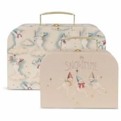 Enfant Konges Sløjd Rangements|Cadeau De Naissance*Petites valises en carton Let it snow - Set de 2 |