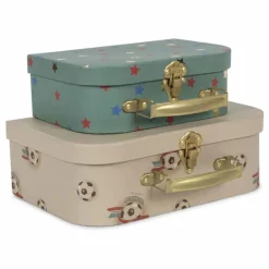 Enfant Konges Sløjd Rangements|Patères, Paniers Enfant*Petites valises en carton Kick It - Set de 2 |