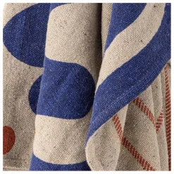 Sale Bloomingville Plaid en coton recyclé Eviaya | Bleu