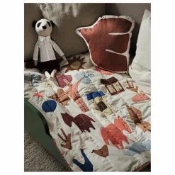 Ferm Living Kids Plaid en coton Village|Enfant Linge De Lit Enfant