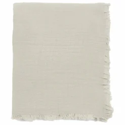 Outlet Haomy Plaid en gaze de coton Vanly Naturel