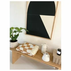 Sale Maison Deux Plaid en laine Damier | Blanc cassé