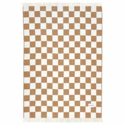 Sale Maison Deux Plaid en laine Damier | Blanc cassé