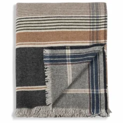 Le Monde Sauvage Plaid en laine et cachemire Arya Gris| Linge De Lit