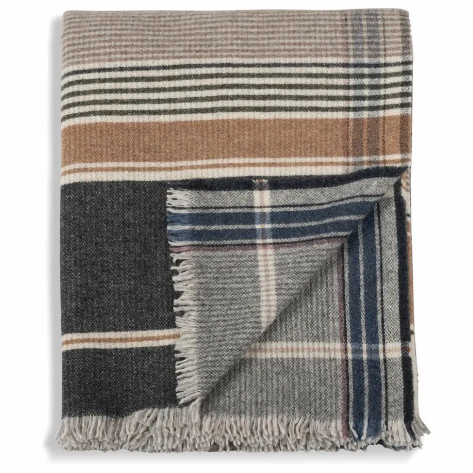 Le Monde Sauvage Plaid en laine et cachemire Arya Gris| Linge De Lit