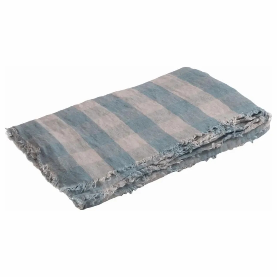 Hot Maison de Vacances Plaid en lin lavé Vichy Cottage | Nuage