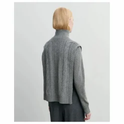 Femme Bompard Pulls, Gilets*Plastron Torsades Boutonné Cachemire |