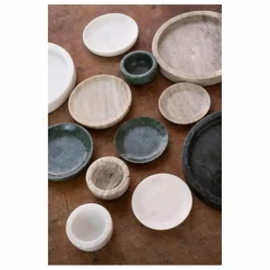 Discount Madam Stoltz Plateau rond en marbre | Vert