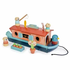Tender Leaf Toys Péniche famille loutre| Maisons De Poupées
