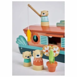Tender Leaf Toys Péniche famille loutre| Maisons De Poupées