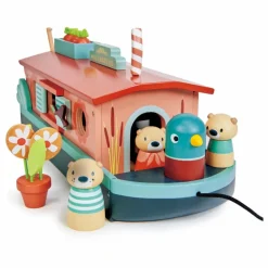 Tender Leaf Toys Péniche famille loutre| Maisons De Poupées