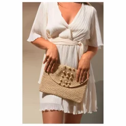 Clearance Pochette Nai Raphia | Femme Pochettes Et Petite Maroquinerie