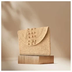 Clearance Pochette Nai Raphia | Femme Pochettes Et Petite Maroquinerie