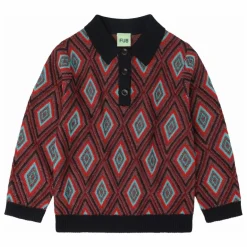 Outlet FUB Polo Arlequin Laine de Mérinos | Bleu marine