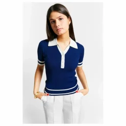 Enfant Indee Blouses, T-Shirts|Blouses, T-Shirts*Polo Bords Contrastés Maille Santorini |