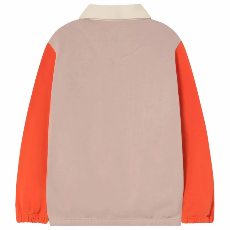 Outlet Tinycottons Polo Colorblock Coton Bio | Rose pâle