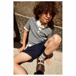 New FUB Polo Maille Fine Harlekin Coton Bio | Bleu marine
