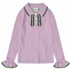 FUB Polo Volants Maille Fine Laine de Mérinos | Parme