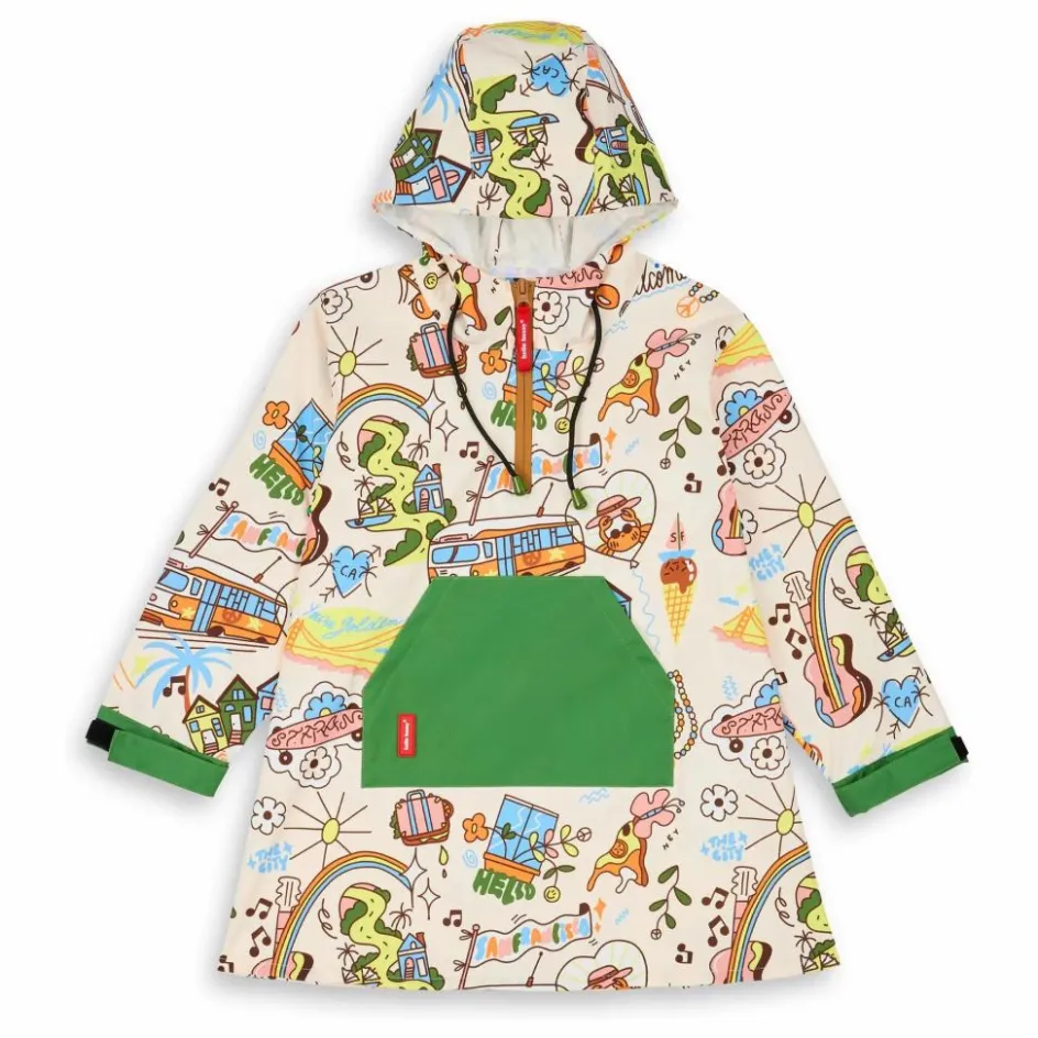 Hot Hello Hossy Poncho Imperméable San Francisco | Ecru