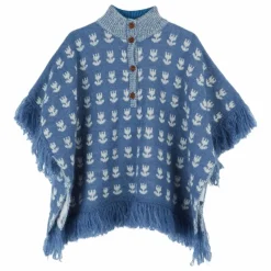 Outlet Poncho Tulipes Laine | Enfant Pulls, Gilets