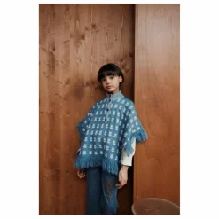 Outlet Poncho Tulipes Laine | Enfant Pulls, Gilets
