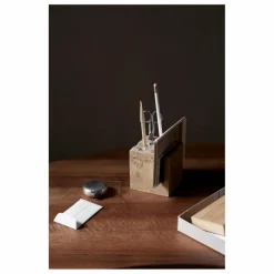 Online Ferm Living Porte-crayons Klint en travertin | Ocre