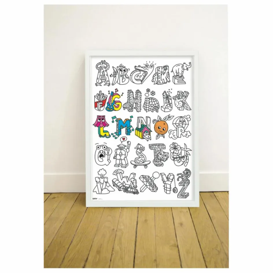 Omy Poster géant à colorier ABC| Loisirs Créatifs