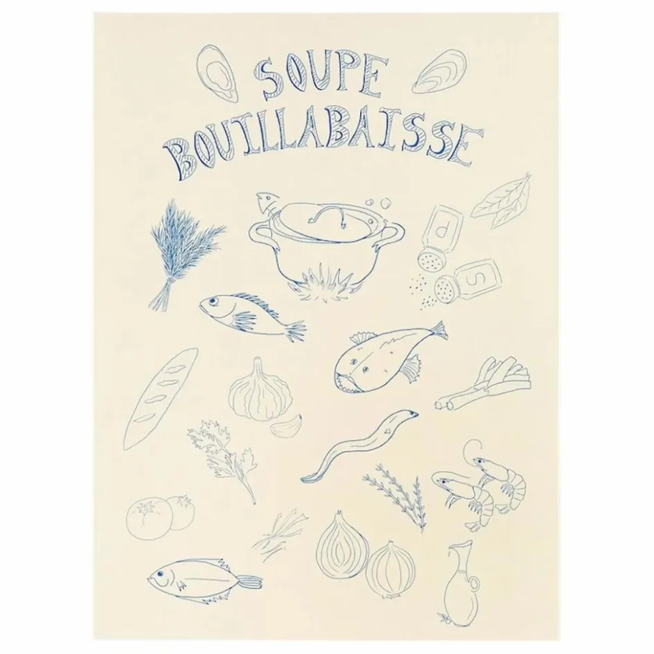 Anna + Nina Poster Soupe Bouillabaisse || Déco Murale, Papier Peint