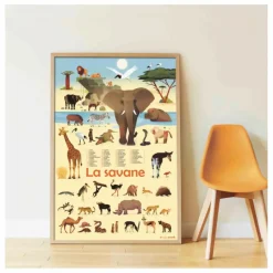 Best Poppik Poster sticker Savane Multicolore