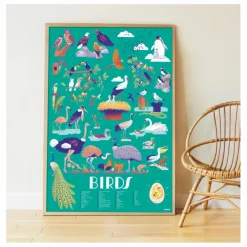 Online Poppik Poster stickers Oiseaux Multicolore