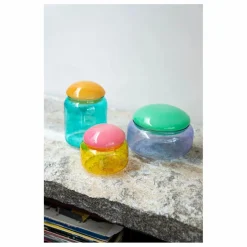 Best &Klevering Pot en verre Puffy | Jaune