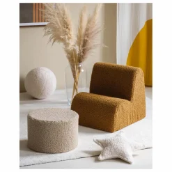 Wigiwama Pouf en teddy ||Enfant Matelas De Sol, Poufs Enfant
