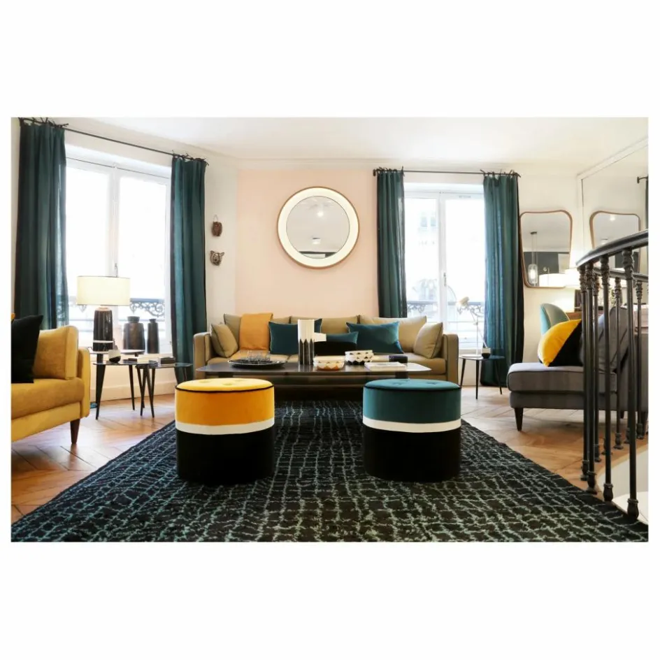 Maison Sarah Lavoine Pouf Léo en velours || Poufs, Matelas De Sol