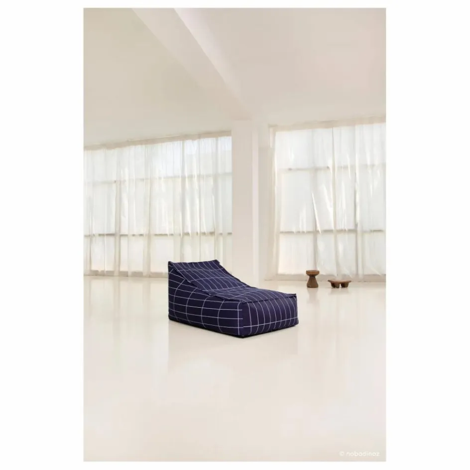 Discount Nobodinoz Pouf long Vibes | Bleu marine